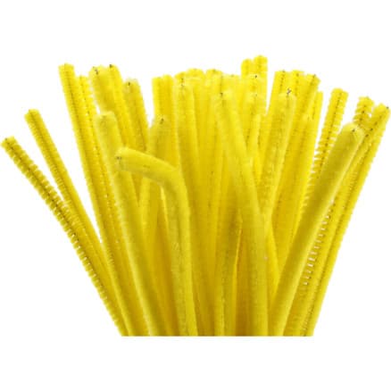 Piprensare, L: 30 cm, tjocklek 6 mm, gul, 50 st./ 1 förp.