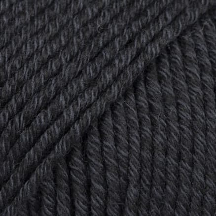 Drops Cotton Merino Garn Unicolor 02 Svart