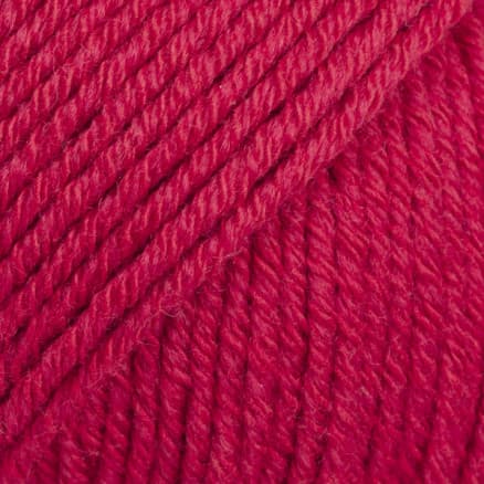 Drops Cotton Merino Garn Unicolor 06 Röd