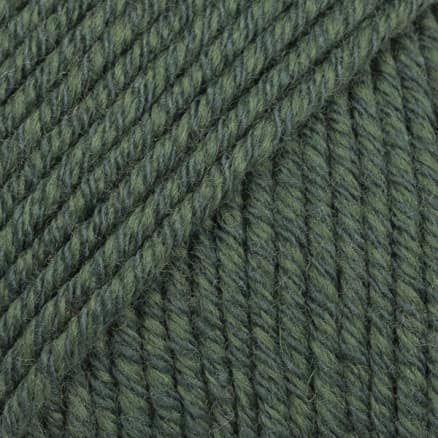 Drops Cotton Merino Garn Unicolor 22 Mörk Grön