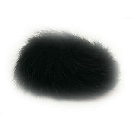 Pompom Pälstofs Kaninhår Svart 60 mm