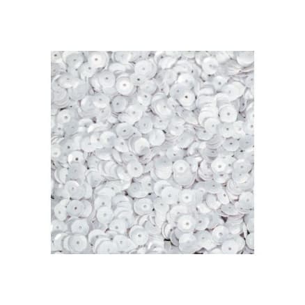 Paljett 5mm 10g nr.1 vit