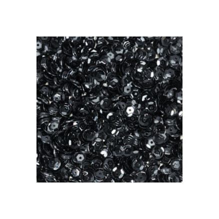 Paljett 8mm 500gr Svart