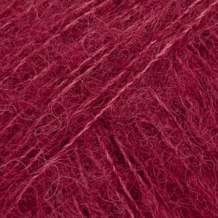 Drops Brushed Alpaca Silk Garn Unicolor 23 Vinröd