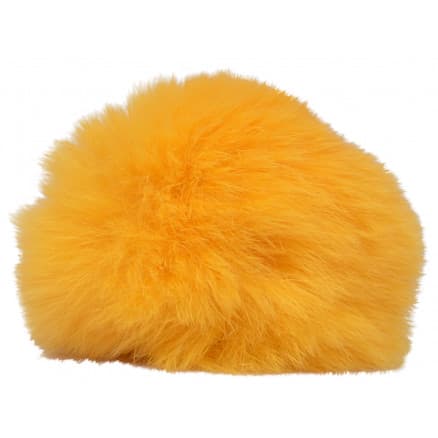 Pompom Pälstofs Kaninhår Gul 60 mm