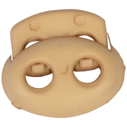 Snörstopp Dubbel Beige 4mm - 1 st.
