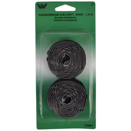 Kardborreband Självhäftande Svart 20mm 1,25m