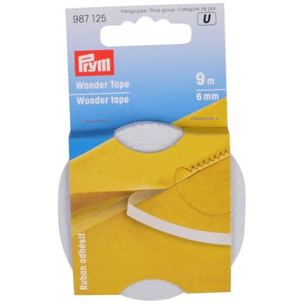 Prym Wonder Tape Dubbelhäftande tejp Transparent 6mm 9m