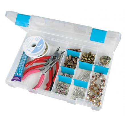 ArtBin Plastlåda till knappar och tillbehör, transparent 27,3x18,7x4,5cm