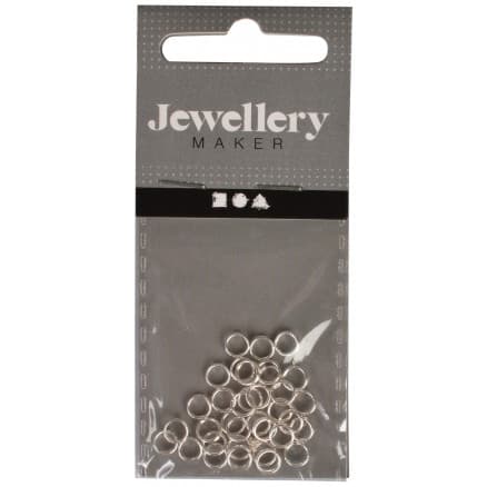 Mini Nyckelring / Splittring Silverfärgad 5mm - 30 st.