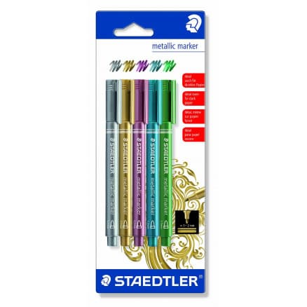 Staedtler Marker Tusch Ass. Metallfärger 1-2mm - 5 st.