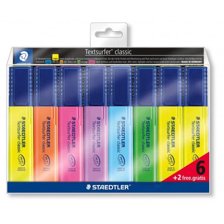 Staedtler Textsurfer Classic överstrykningspenna Limited Edition Ass. färger 1-5mm - 8 st.