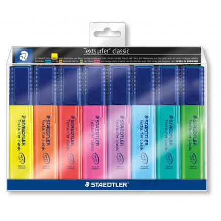 Staedtler Textsurfer Classic överstrykningspennor Ass. färger 1-5mm - 8 st.