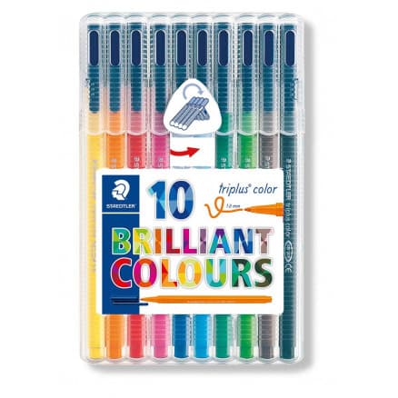 Staedtler Triplus Color Tusch Ass. färger 1mm - 10 st.