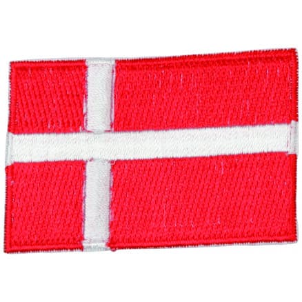 Strykmärke Flagga Danmark 4x6cm - 1 st.