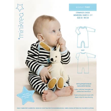 MiniKrea Snittmönster 11401 Bodysuit strl. 0-3 år