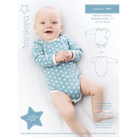 MiniKrea Snittmönster 11411 Baby Body strl. 0-3 år
