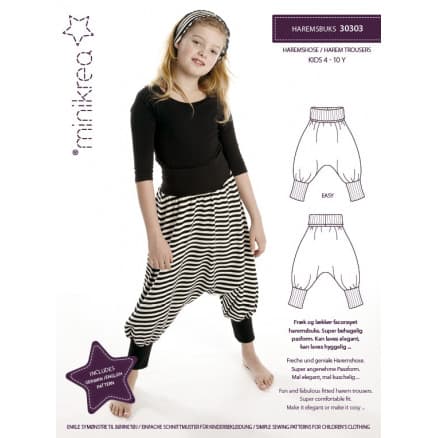 MiniKrea Snittmönster 30303 Haremsbyxa strl. 4-10 år