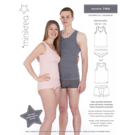 MiniKrea Snittmönster 77405 Underkläder strl. XS-XL