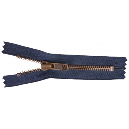 YKK Dragkedja/Blixtlås Antik Mässing 15cm 6mm Marine