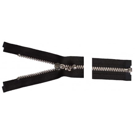 YKK Delbar Dragkedja/Blixtlås Aluminium 20cm 4mm Svart