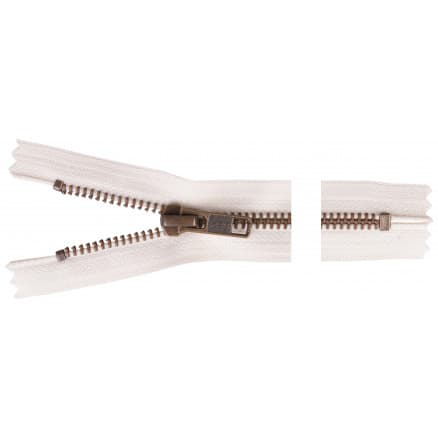 YKK Dragkedja/Blixtlås Antik Mässing 12cm 6mm Natur
