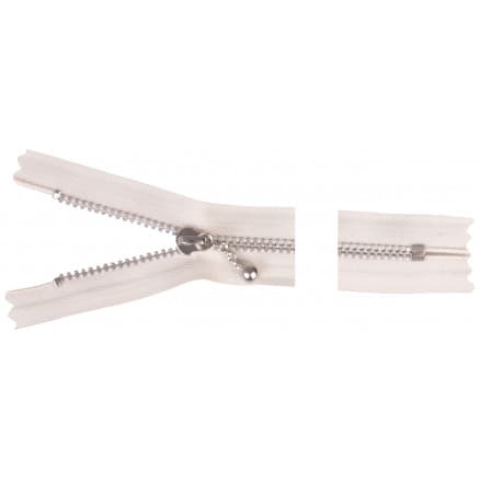 YKK Dragkedja/Blixtlås Aluminium 12cm 4mm Natur