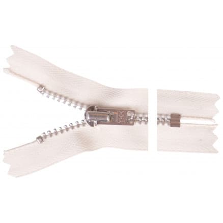 YKK Dragkedja/Blixtlås Aluminium 8cm 4mm Natur