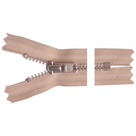 YKK Dragkedja/Blixtlås Aluminium 12cm 4mm Beige