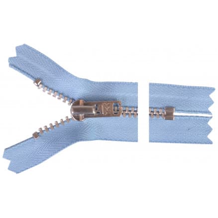 YKK Dragkedja/Blixtlås Aluminium 18cm 4mm Ljusblå