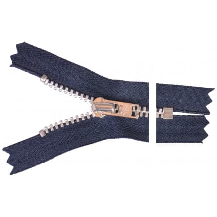 YKK Dragkedja/Blixtlås Aluminium 22cm 4mm Marin