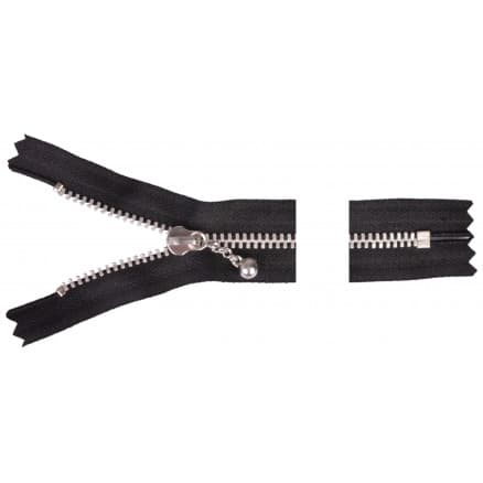 YKK Dragkedja/Blixtlås Aluminium 20cm 4mm Svart