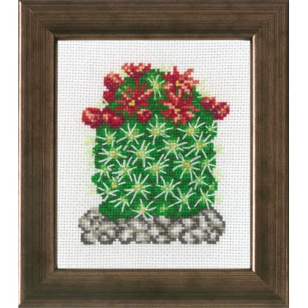 Permin Broderikit Aida Kaktus Röd 10x12cm