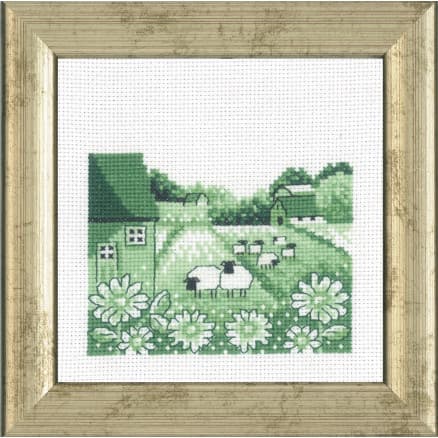Permin Broderikit Aida Får 12x12cm