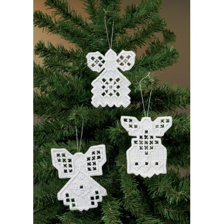 Permin Broderikit Hardanger Änglar Tät 10x9cm - 3 st