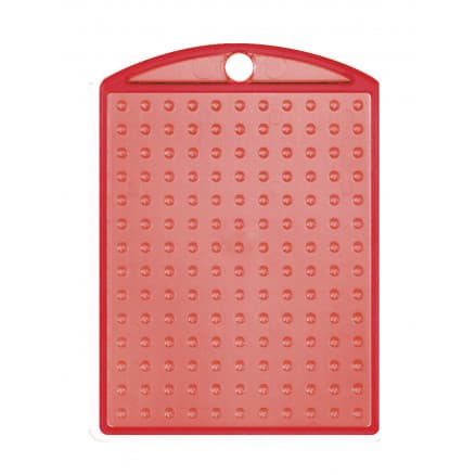 Pixelhobby Nyckelring/Medaljong Transparent Röd 3x4cm - 1 st