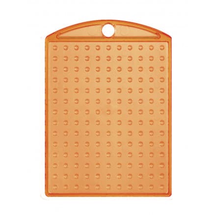 Pixelhobby Nyckelring/Medaljong Transparent Orange 3x4cm - 1 st