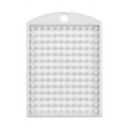 PixelHobby Nyckelring/Medaljong Vit 3x4cm - 1 st.
