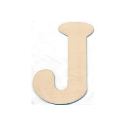 Träbokstav J 10x0,4cm - 1 st
