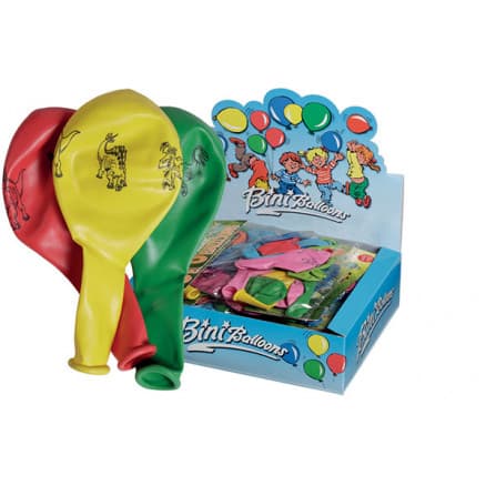 Bini Balloons Ballonger Dinosaurie Ass. färger Ø26cm - 8 st.