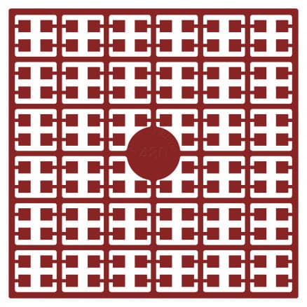 Pixelhobby Midi Pärlor 480 Extra mörk Terracotta 2x2mm - 140 pixels