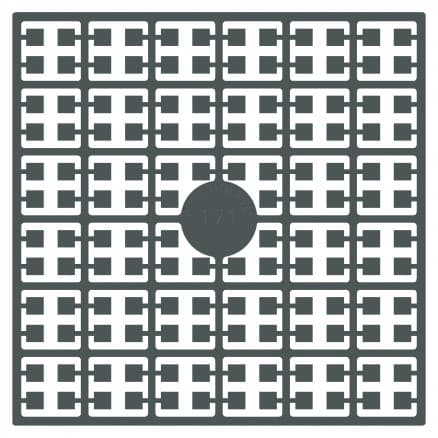 Pixelhobby Midi Pärlor 171 Extra mörk Metallgrå 2x2mm - 140 pixels