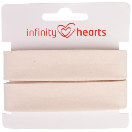 Infinity Hearts Kantband/Snedslå Bomull 40/20mm 00 Natur - 5m