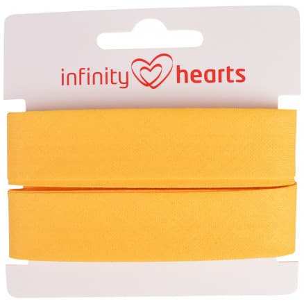Infinity Hearts Kantband/Snedslå Bomull 40/20mm 92 Gul - 5m