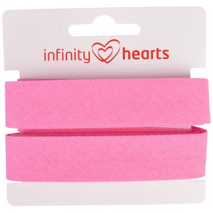 Infinity Hearts Kantband/Snedslå Bomull 40/20mm 08 Rosa - 5m