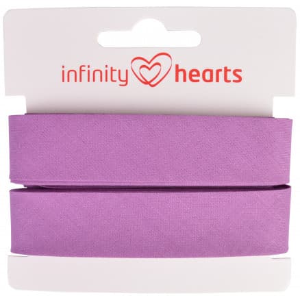 Infinity Hearts Kantband/Snedslå Bomull 40/20mm 33 Lila - 5m