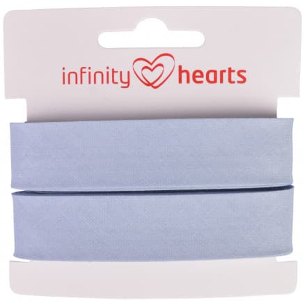 Infinity Hearts Kantband/Snedslå Bomull 40/20mm 09 Ljusblå - 5m