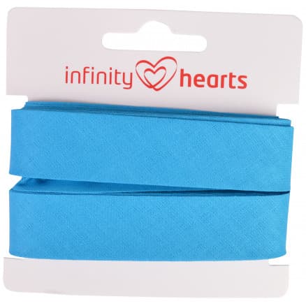 Infinity Hearts Kantband/Snedslå Bomull 40/20mm 52 Turkos - 5m