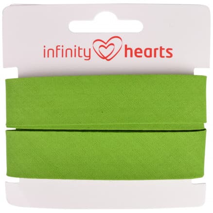 Infinity Hearts Kantband/Snedslå Bomull 40/20mm 70 Ljusgrön - 5m
