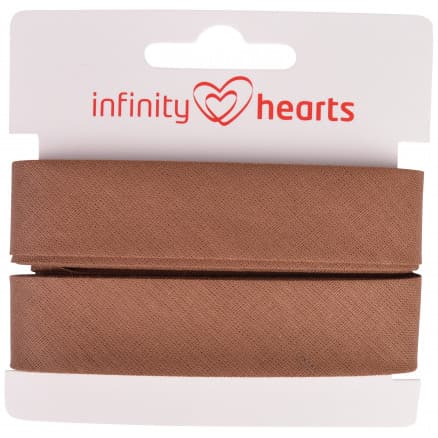 Infinity Hearts Kantband/Snedslå Bomull 40/20mm 16 Brun - 5m